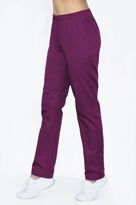 Scrubs pants with an elastic waist SC4-SL, plum colour