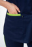 Scrubs set Soft Stretch, navy blue + lime XE4-G2