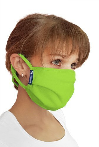 Streetwear protective mask, lime green