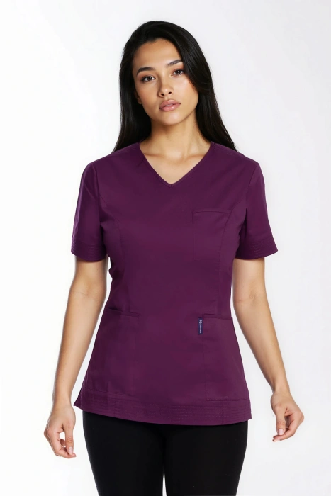Scrubs top STRETCH, burgundy, BE6-Bu