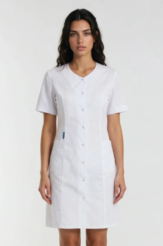 Medical apron/dress with press-studs, lime green, FC6-L