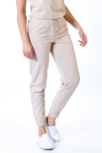 Women's medical joggers - Pro-Flex - beige - SF2-Be