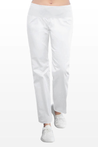 Women's medical trousers with elastic waistband, white), SC3(b)-B