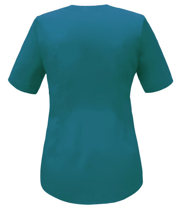 V-neck scrubs top, teal blue, BC3-M