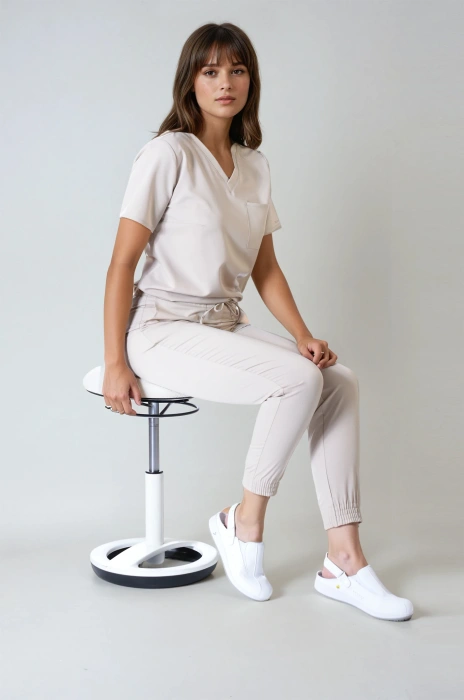 Women's medical sweatshirt - PRO FLEX - desert sand - BF2-P