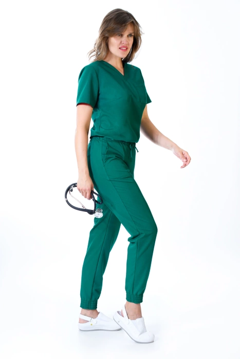 Women's medical joggers - Pro-Flex - green - SF2-Zi