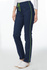 Scrubs pants with a stripe, SOFT STRETCH, navy blue + lime, SE4-G2