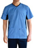 Men's scrubs top with elastic panels MBE1-BL, light blue