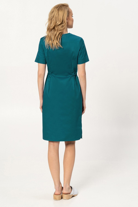 Sukienka medyczna Colormed Stretch, kolor morski, SKE6-M, bawełna +