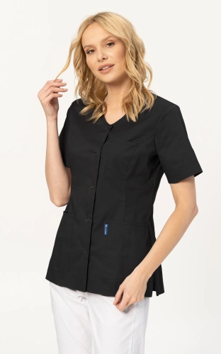 Żakiet medyczny / kosmetyczny Colormed Stretch, czarny, ZE6-C, bawełna +