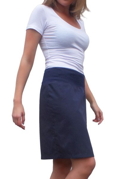 Scrubs skirt with a wide elastic band SPC3-G, navy blue