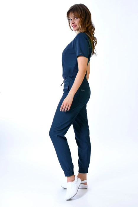 Women's medical joggers - Pro-Flex - navy blue - SF2-G