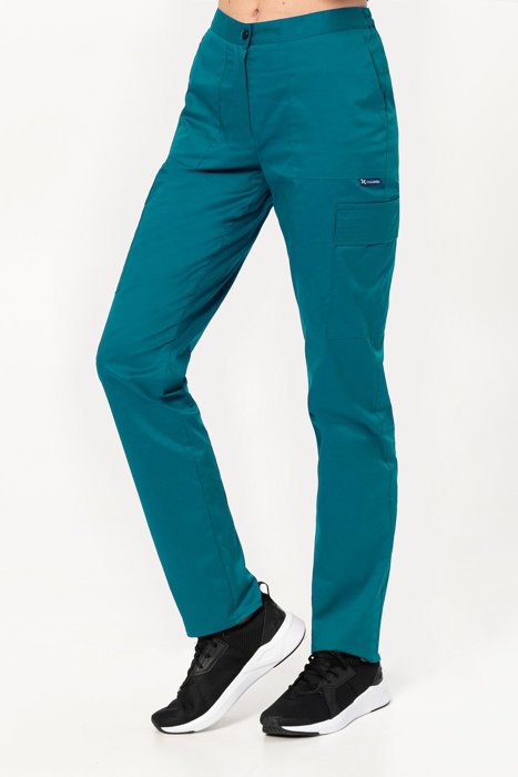 Spodnie medyczne "bojówki" STRETCH, kolor morski, SE6-M
