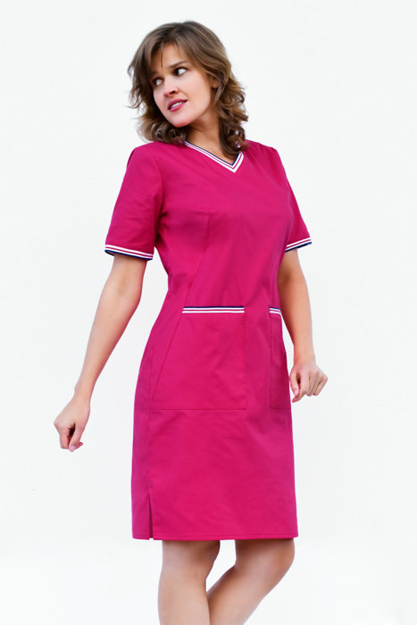 Sukienka medyczna SOFT STRETCH PREMIUM, kolor fuksja, SKE5-F